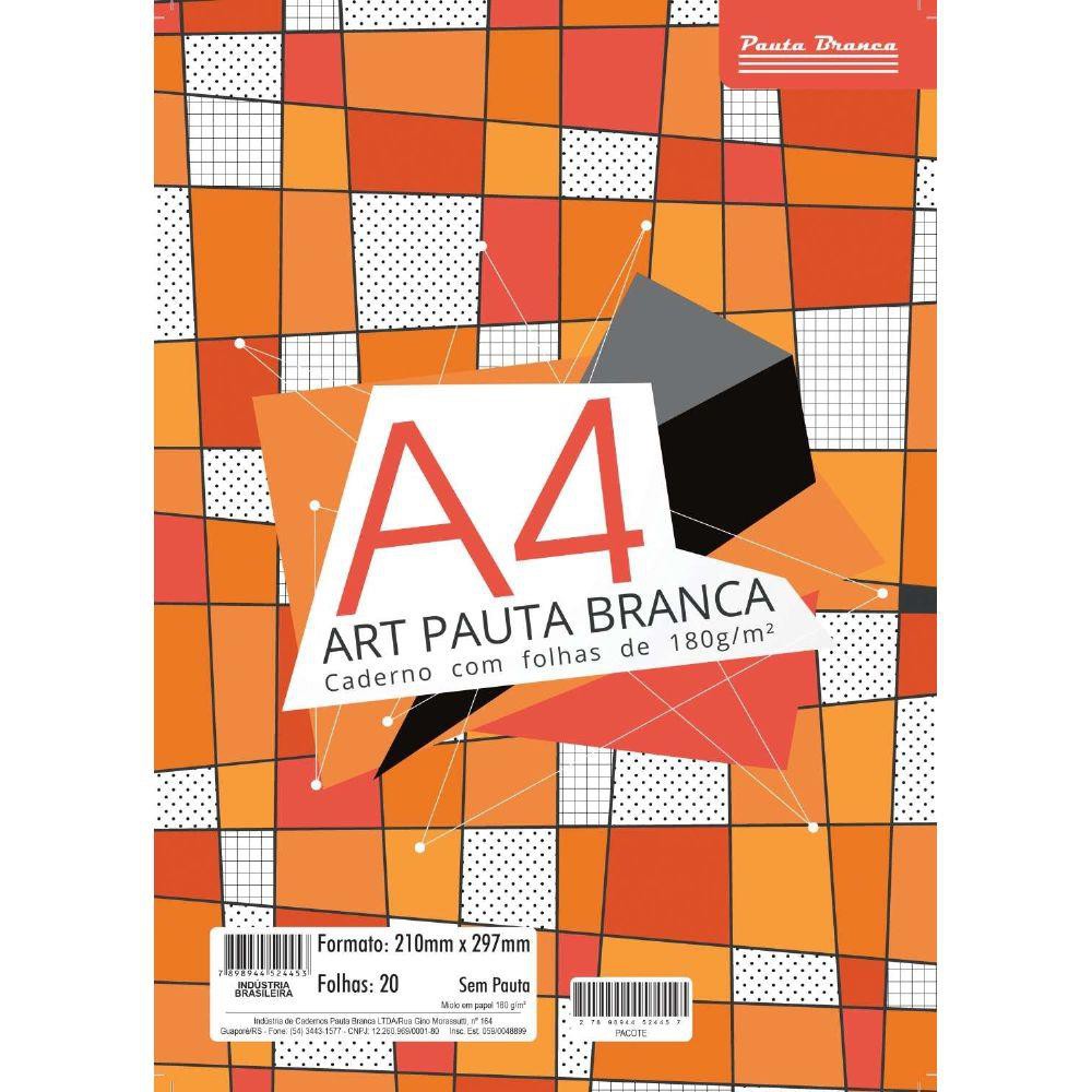 Bloco De Desenho Técnico A4 Art Pauta Branca 150g 180g 20 Folhas Branco • Lemart Papelaria 9319